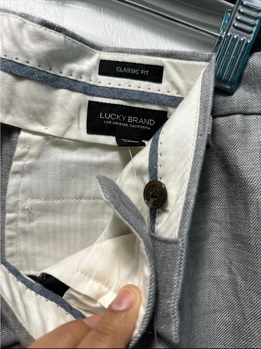 Lucky Brand Light Gray Classic Fit Dress Pants